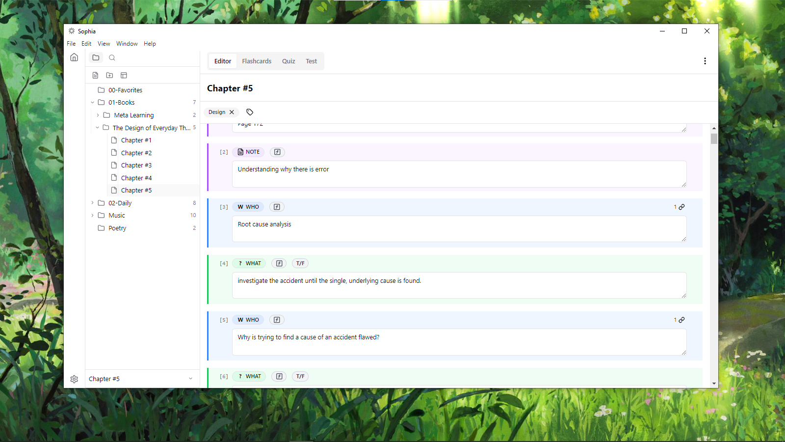 Sophia Editor - Semantic note taking
